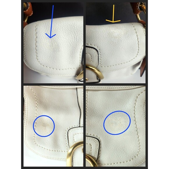 NEW Vintage Coach Hampton Soho White Cream Ivory Pebbled Leather Gold Y2K *READ* - Picture 10 of 16